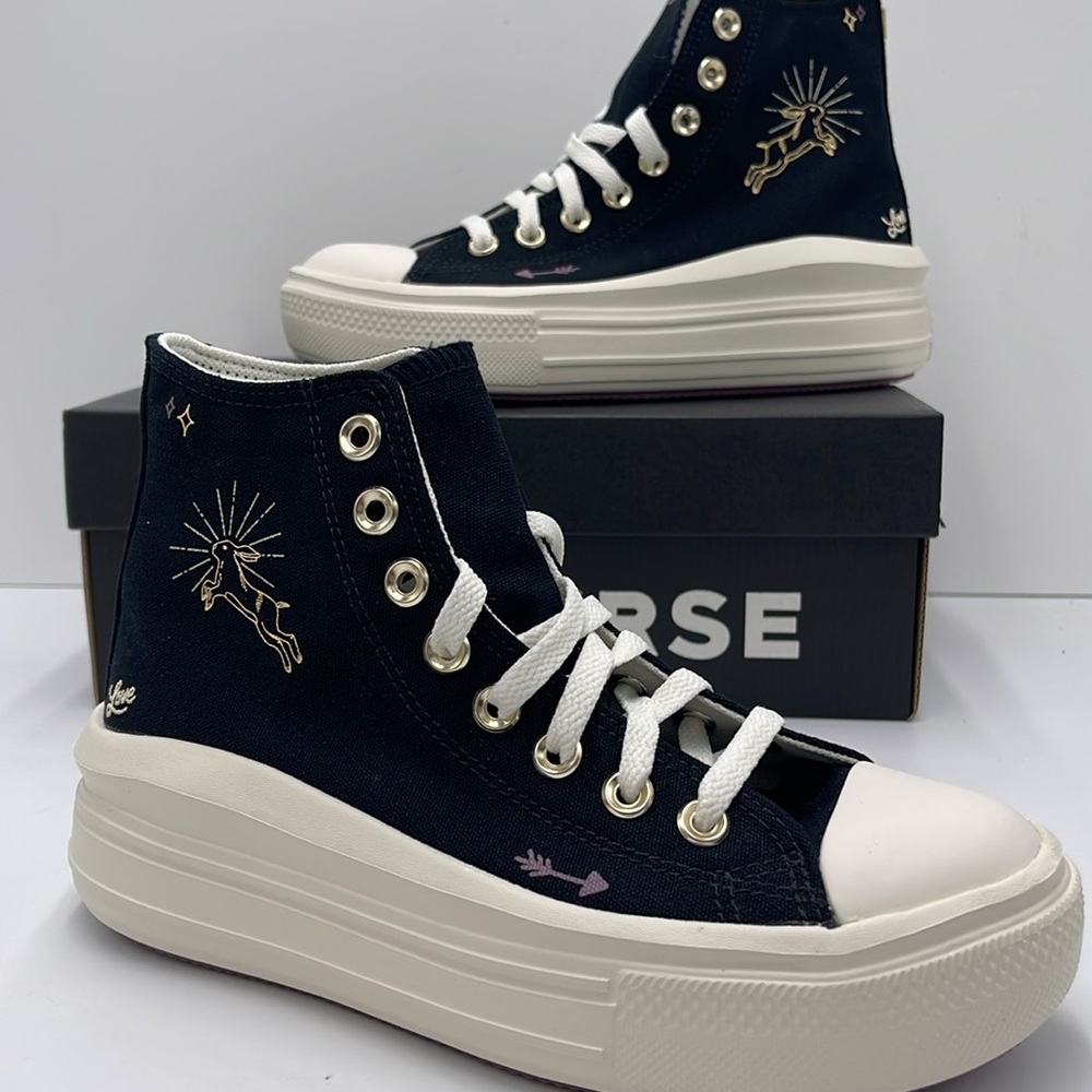 Converse WMNS Black High-Top Sneakers Platform A07136C
CTAS MOVE HI
BLACK/DREAMY - Picture 14 of 16